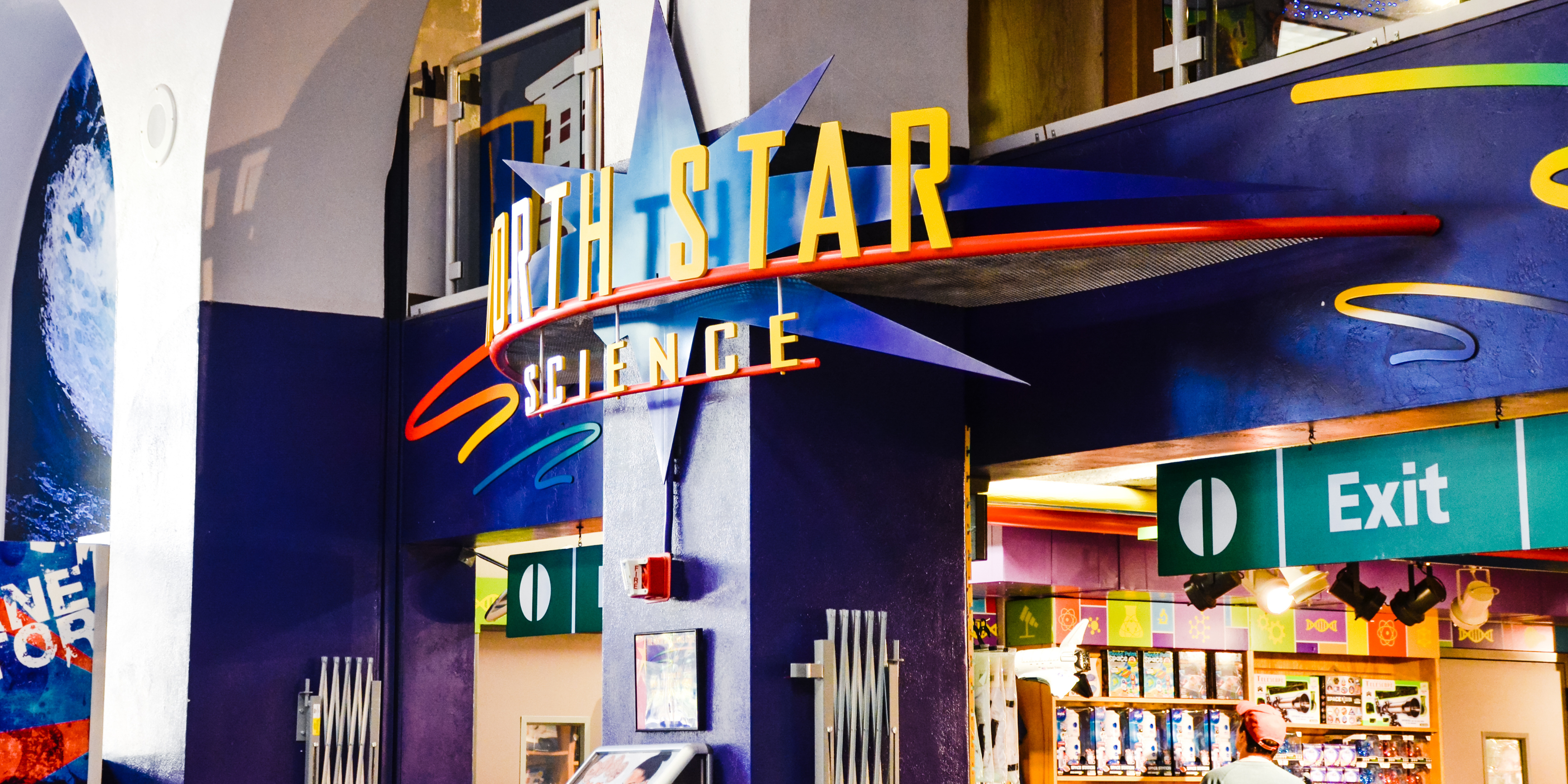 Photo of the North Star Science Store front entrance with the sign that says "North Star Science."