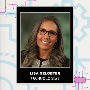 Portrait of Lisa Gelobter, technologist and inventor.