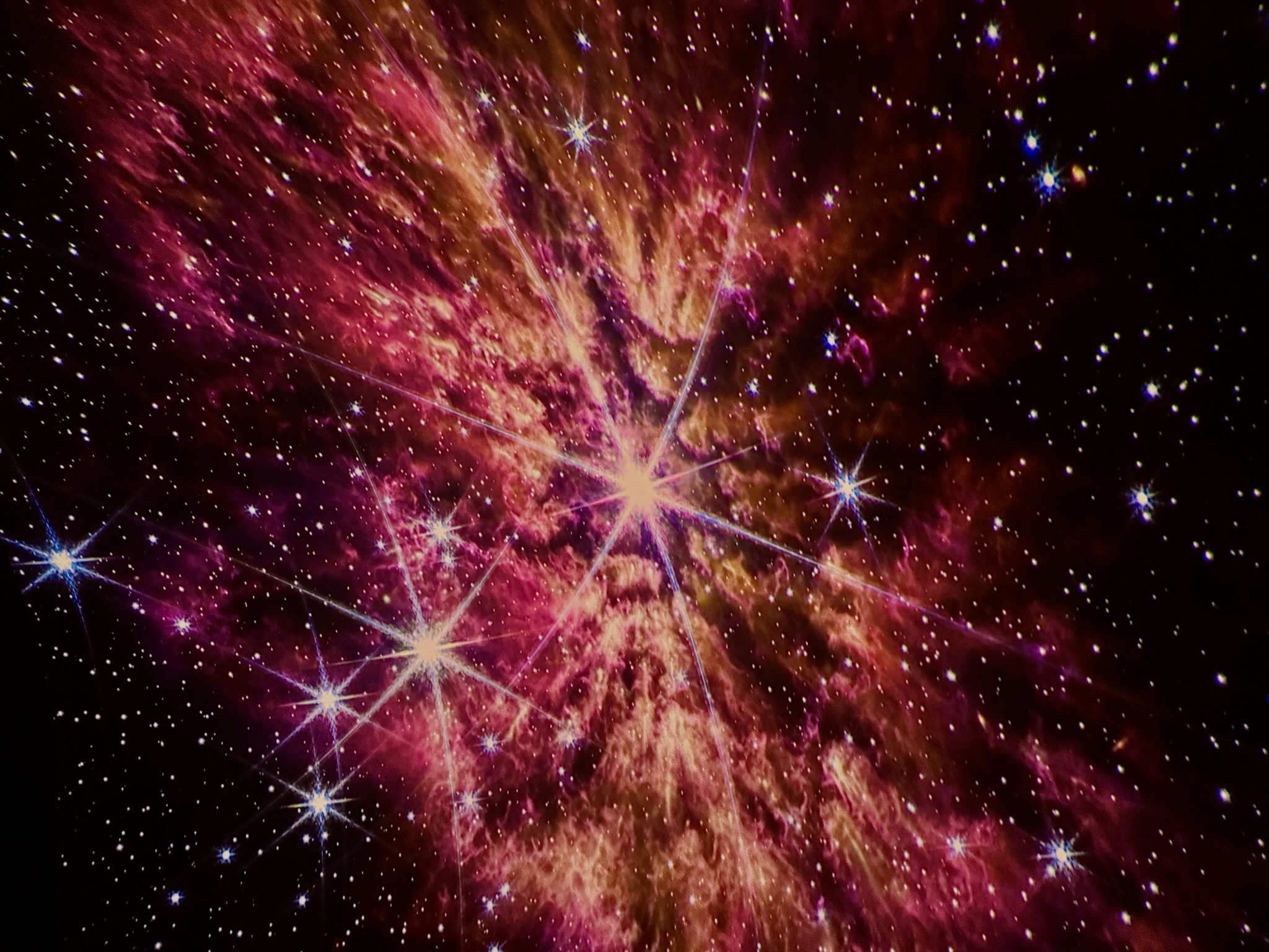 The Wolf-Rayet 124 (WR 124) and its surrounding cloud of cosmic dust, as captured by the James Webb Space Telescope