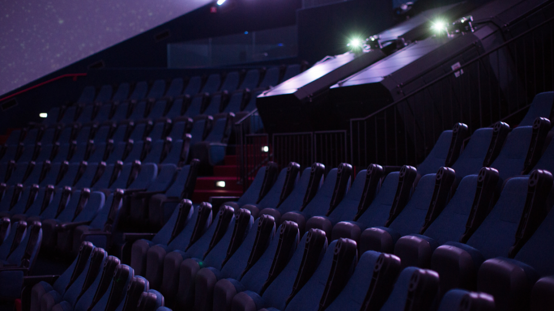 Photo of the inside of the Heikoff Giant Dome Theater's empty seats.