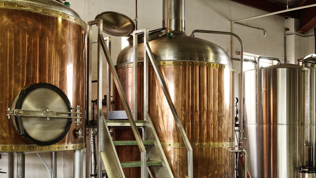Image of the inside of a distillery.