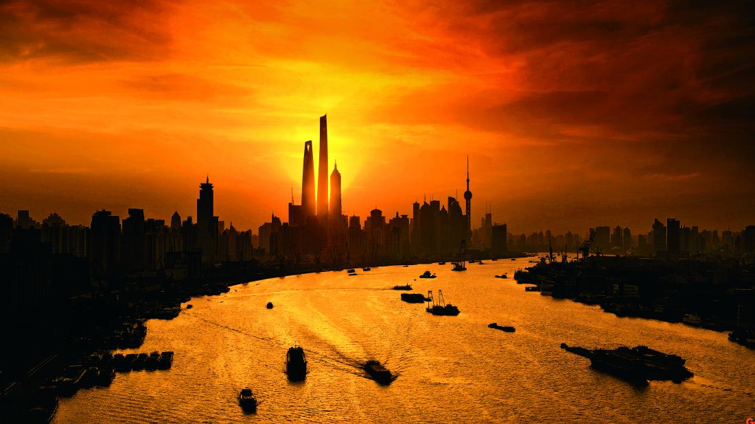 Image of Shangai Towers in sunset from Dream Big 