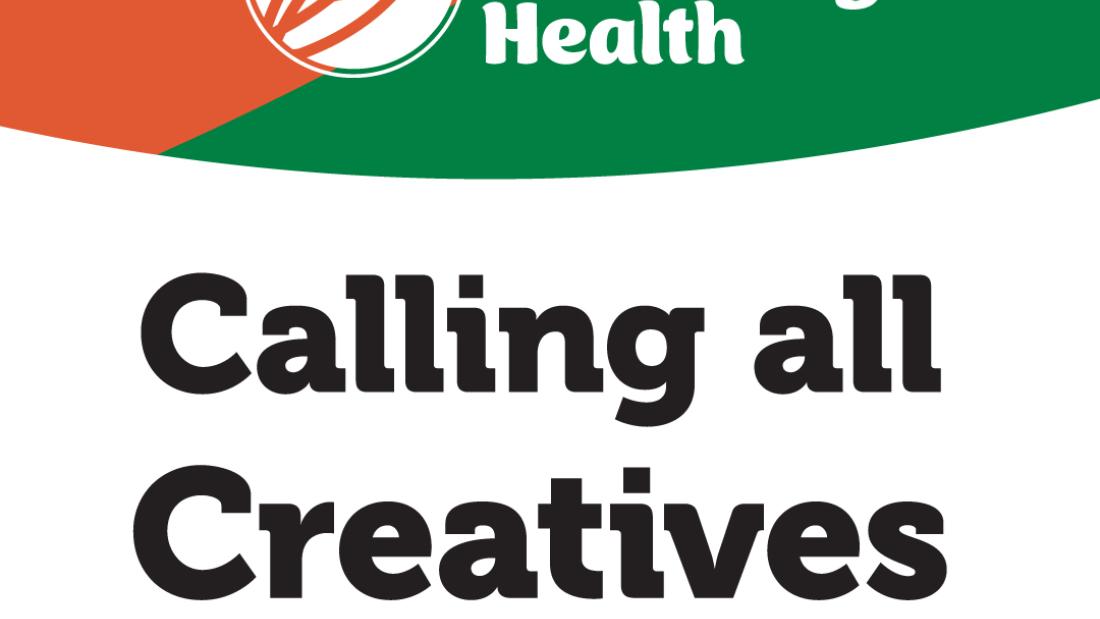 Art for Planetary Health logo on top with a "Calling All Creatives" text in black letters