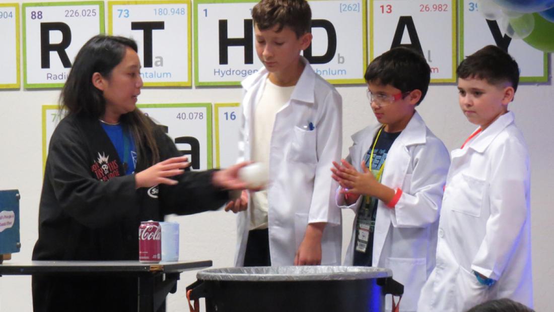 Birthday party at the Fleet Science Center