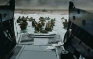 A famous photo from inside a ship of soliders storming the beach at Normandy in 1944