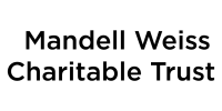 Black stacked text that reads Mandell Weiss Charitable Trust