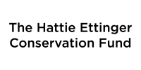 Black stacked text that says The Hattie Ettinger Conservation Fund sponsor logo