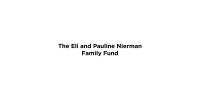 The Eli and Pauline Nierman Family Fund
