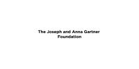 The Joseph and Anna Garter Foundation