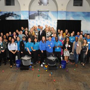 Group of people at the Fleet Science Center